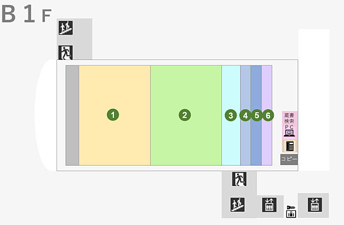 地下1階 地下書庫