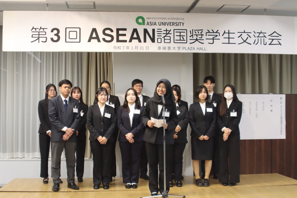 奨学生代表の挨拶　
