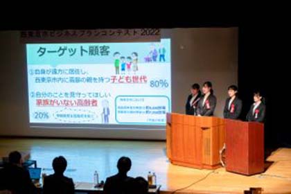 02西東京市ビジネスプランコンテストで木﨑ゼミが受賞