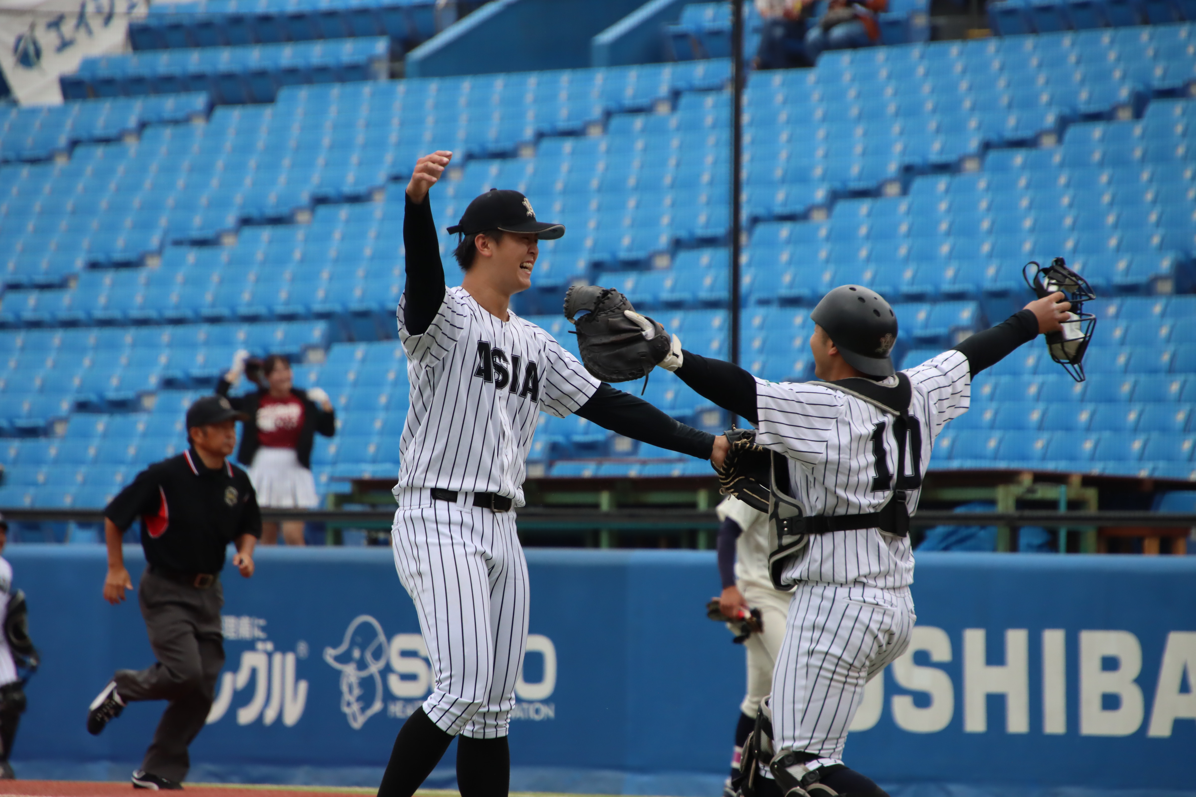 川尻啓人選手（経営4）がノーヒットノーランを達成しました